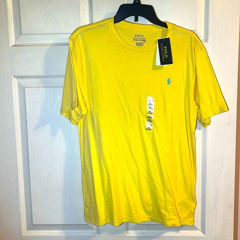 Yellow Ralph Lauren tee, NEW!